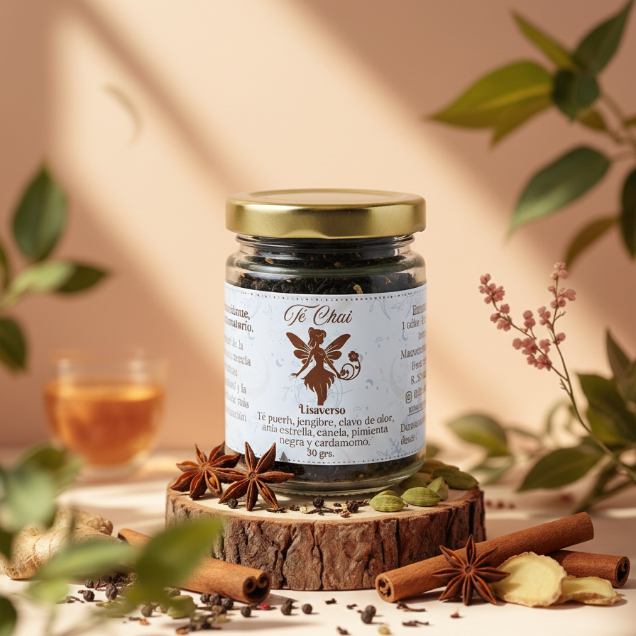 Masala Chai Ancestral Lisaverso - 30grs. | El Poder Oriental en tu Taza - Imagen 2